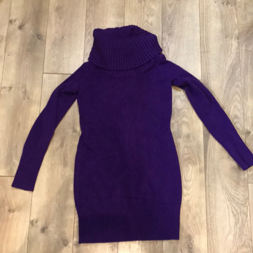 INC international concepts purple sweater dress M